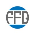 FFQ letter logo design on white background. FFQ creative initials circle logo concept. FFQ letter design Royalty Free Stock Photo