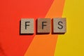 FFS, internet slang or text speak Royalty Free Stock Photo