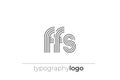 FFS modern geometric typography logo Royalty Free Stock Photo