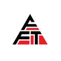 FFT triangle letter logo design with triangle shape. FFT triangle logo design monogram. FFT triangle vector logo template with red Royalty Free Stock Photo