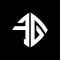 FG Geometric Monogram Logo Curved Square Style
