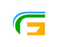 FG or GF letter logo