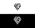FG letters linked with Diamond shape logo.