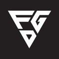 FGD letter logo design on black background.FGD creative initials letter logo concept.FGD letter design