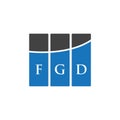 FGD letter logo design on WHITE background. FGD creative initials letter logo concept. FGD letter design