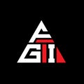 FGI triangle letter logo design with triangle shape. FGI triangle logo design monogram. FGI triangle vector logo template with red Royalty Free Stock Photo