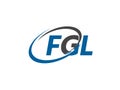 FGL logo, design, vector illustration Royalty Free Stock Photo