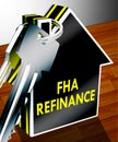 FHA Refinance Means Federal Housing Administration 3d Rendering