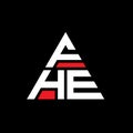 FHE triangle letter logo design with triangle shape. FHE triangle logo design monogram. FHE triangle vector logo template with red Royalty Free Stock Photo