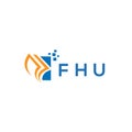 FHU credit repair accounting logo design on white background. FHU creative initials Growth graph letter logo concept. FHU business Royalty Free Stock Photo