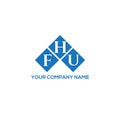 FHU letter logo design on WHITE background. FHU creative initials letter logo concept. FHU letter design Royalty Free Stock Photo