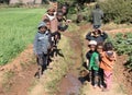 The children in the local village. Many stay without education because of lack of money.