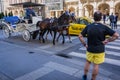 Fiaker - horse drawn carriage in Austria Royalty Free Stock Photo