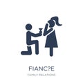 fianc?e icon. Trendy flat vector fianc?e icon on white background from family relations collection Royalty Free Stock Photo