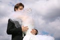 Fiance and bride Royalty Free Stock Photo