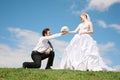Fiance and bride Royalty Free Stock Photo