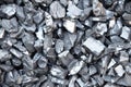 Fine coal anthracite fine fraction after sieving in dry. Royalty Free Stock Photo