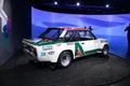 Fiat 131 Abarth group four historic car exhibited at the Museo dell\' Automobile in Turin (Italy)