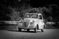 FIAT 500 B `TOPOLINO` 1948 on an old racing car in rally Mille Miglia 2018 the famous italian historical race 1927-1957