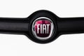 Fiat brand badge on front of motor car. Fiat logo on a car close-up Royalty Free Stock Photo