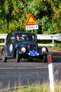 Fiat 1500 6C in coppa nuvolari old racing car with classic car Royalty Free Stock Photo