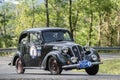 Fiat 508 c engaged in a regularity competition during the Gran Premio Nuvolari