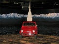 Fiat 500 car, exhibited at the National Museum of Cars. Royalty Free Stock Photo
