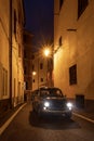 Classic car cruising on the road Royalty Free Stock Photo