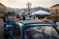 Fiat 500 classic car rally in Turin Royalty Free Stock Photo