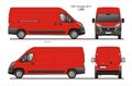 Fiat Ducato Cargo Delivery Van 2017 L3H2 Blueprint Royalty Free Stock Photo