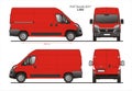 Fiat Ducato Cargo Delivery Van 2017 L2H2 Blueprint