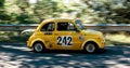 Fiat 500 Giannini 650np in an hill climb race in castellina in chianti for the chianti classico cup,