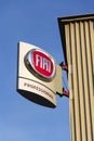 Fiat group company logo on Czech dealership building on January 20, 2017 in Prague, Czech republic.