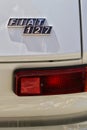 Fiat 127 logo on the Fiat backside car part Royalty Free Stock Photo