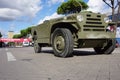 Fiat military retro jeep in the 'Automotive Fair Albania'.