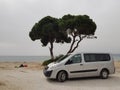 Fiat Scudo at the beach Royalty Free Stock Photo