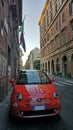 Fiat 500 on Via Giulia, Rome, Italy Royalty Free Stock Photo
