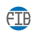 FIB letter logo design on white background. FIB creative initials circle logo concept. FIB letter design Royalty Free Stock Photo