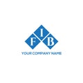 FIB letter logo design on WHITE background. FIB creative initials letter logo concept. FIB letter design Royalty Free Stock Photo