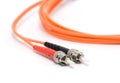 Fiber cable with connectors Royalty Free Stock Photo
