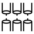 Fiber connector icon outline vector. Internet cable