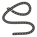 Fiber lasso icon outline vector. Western knot Royalty Free Stock Photo