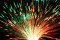 Fiber light in green and red Royalty Free Stock Photo