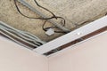 Fiber mat and suspended ceilings and electrical wiring