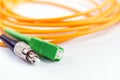 Fiber optic cable link plug connector