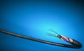 Fiber-optic cable over blue background Royalty Free Stock Photo