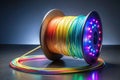 Fiber Optic Cable Spools A Comprehensive Overview of Network Infrastructure Components for Indoor Aerial and Burial Royalty Free Stock Photo
