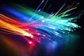 fiber optic cables representing high-speed data transfer Royalty Free Stock Photo