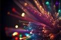 Fiber optic close up. Internet background