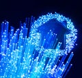 Fiber optic connection to housefiber optic connection to house Royalty Free Stock Photo